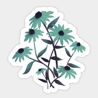 Black-eyed Susans in Blue Sticker